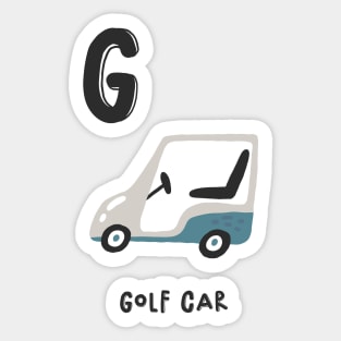 G for Golf Car Sticker